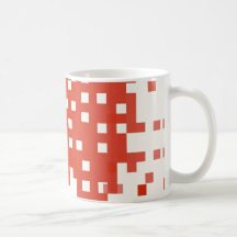 Rött & rosa PIXELmönster Kaffe Koppar