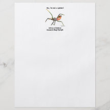 Rött spindelmördarekryp personliga flygblad