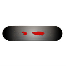 Rött! Svart & silver Skateboard Decks