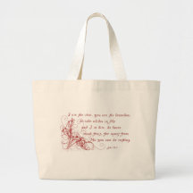 Rött virvla runt på marintoto tote bag