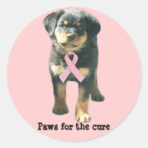 Rottweiler bröstcancerklistermärke