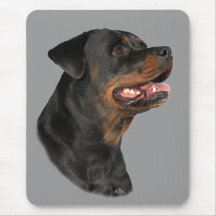 Rottweiler Head mousepad Mus Mattor