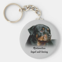 Rottweilers som är lojal och älskar Keychain Nyckel Ring