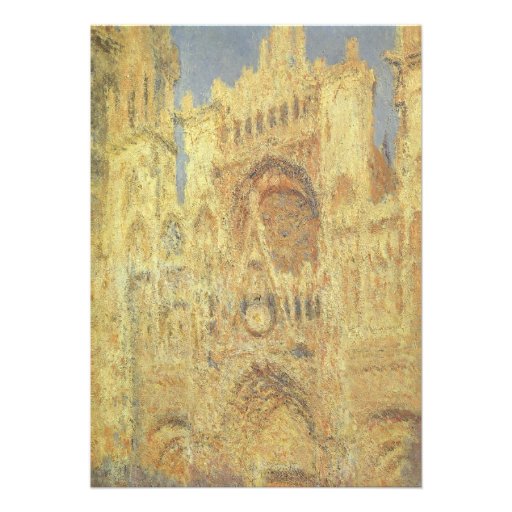 Rouen domkyrka, solnedgång vid Claude Monet Inbjudningar