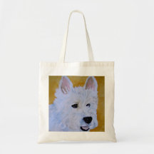 Roxy västra höglands- Terriertoto Tote Bags