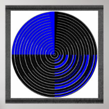 RoyalBlue n svart - ont öga för levande Chakra skr Affisch