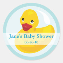 Rubber Ducky baby showeretikettklistermärke