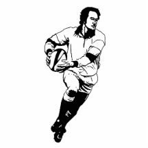 Rugby passerar bollfotoskulptur 3 photo sculpture