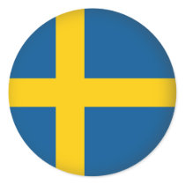 Runda Sverige Rund Klistermärke