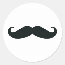 Rundaklistermärke - mustasch