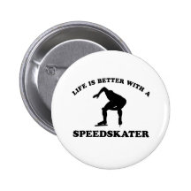 Rusa skatervektordesigner knapp med nål