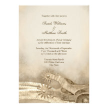 Rustic Country Western Wedding Invitations