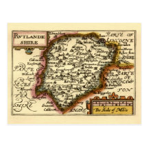 "Rutlandeshire" (Rutlandshire) Rutland County kart Vykort