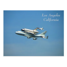 Rymdfärja över den Los Angeles vykortet!