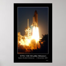 Rymdfärjasträvanstart STS-108 Affisch