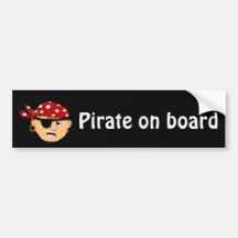 Rynka pannan för piratsaker för pojke gullig anpas bildekaler
