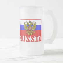 Rysk flagga kaffe mugg