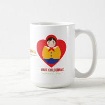 Rysk gåva för Matroyshka pojkeadoption Kaffe Mugg