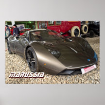 Rysk sportbil Marussia Affischer