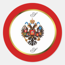 Ryska imperialistiska vapensköldMonogramklistermär