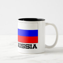 Ryssland flagga mugg