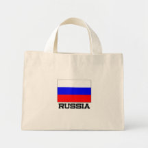 Ryssland flagga tygkasse