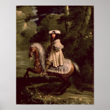 Ryttare i blått print