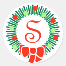 S-Monogram (Retro julkran) Klistermärken