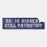 Så är stilla patriotiskt för meningsskiljaktighet?