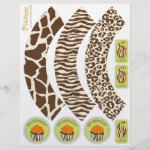 Safaripojke ELLER muffinomslag 6 Custom Flyer