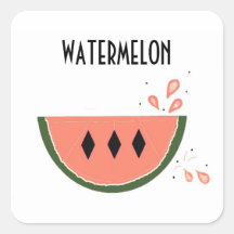 Saftig vattenmelon klistermärke