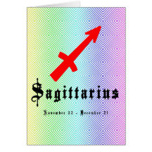 Sagittarius november 22 - december 21 hälsnings kort