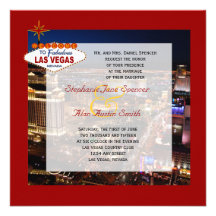 Sagolik Las Vegas bröllopinbjudan