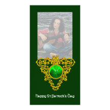 SAINT PATRICK CELTIC HJÄRTA, SHAMROCK SKRÄDDARSYDDA FOTOKORT
