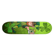 Saint patrick's daytroll som dricker öl skateboard decks