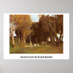 Sakral dunge av Arnold Bocklin Print