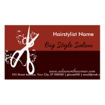Salong för klassikerhårstylist - Spa Visitkort