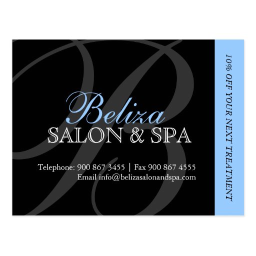 Salong- och Spaadvertizingvykort