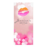 Salongmarknadsföring Cards rosa läppar & ljus Rack Kort Designs