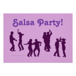 Salsadansen poserar beställnings- Silhouettes Anpassade Inbjudan