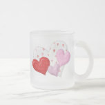 Samla i en klunga av hjärtor kaffe koppar