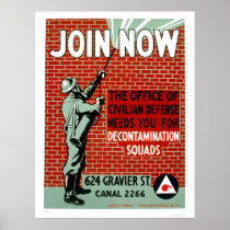 Sammanfoga borgerliga försvarsaneringsSquads 1943  Affischer