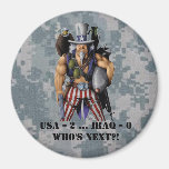 Sämskskinns- Uncle Sam Magneter För Kylskåp