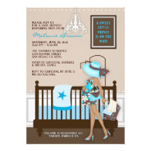Samtida baby showerinbjudan för chic modern mamma