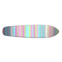 Samtida rosagult och baby blue randar skateboard decks