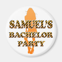 Samuel ungkarlparty magnet för kylskåp