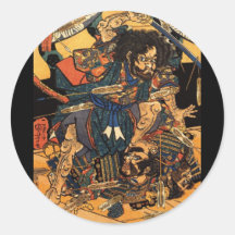 Samurai i strid, circa 1800's klistermärken