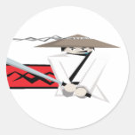 Samurai Rund Klistermärke