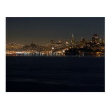 San Francisco horisont som ses från över fjärden Vykort
