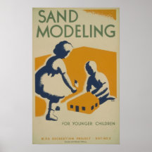 Sand som modellerar för mer ung barn posters